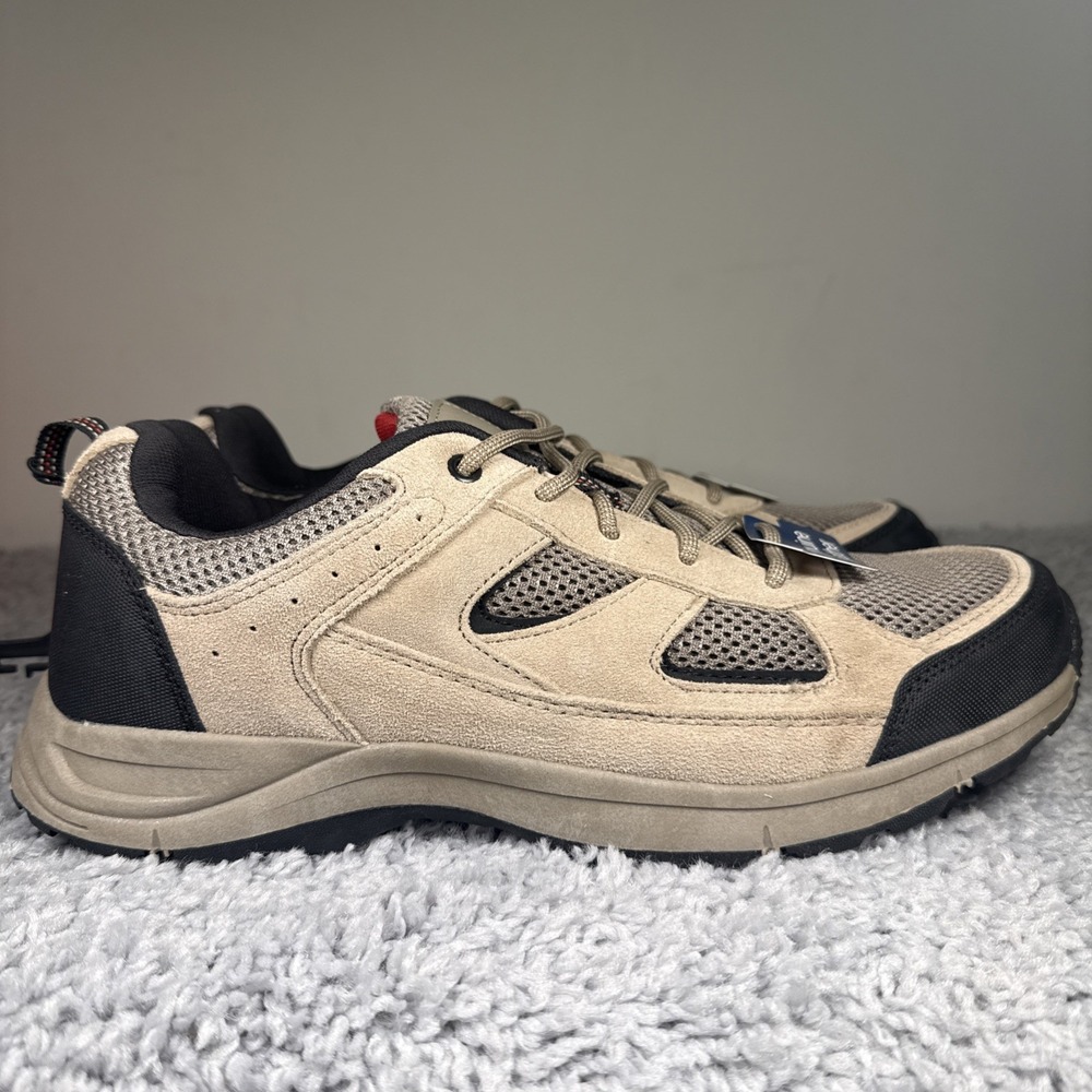 George Rugged Casual Hiking Shoes Men's 10.5‎ Genuine Leather Brown NWT